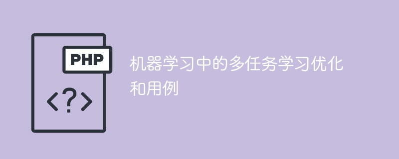 多任务学习优化和应用案例在机器学习中的重要性