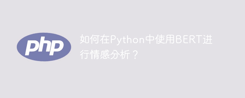 利用Python，使用BERT进行情感分析的方法详解