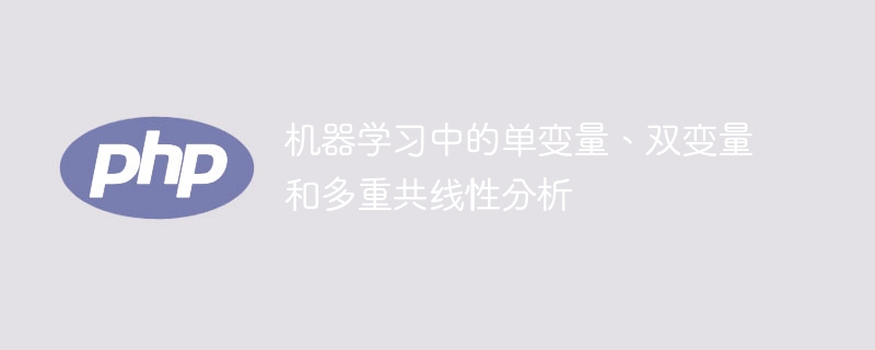 分析机器学习中的单变量分析、双变量分析和多重共线性分析