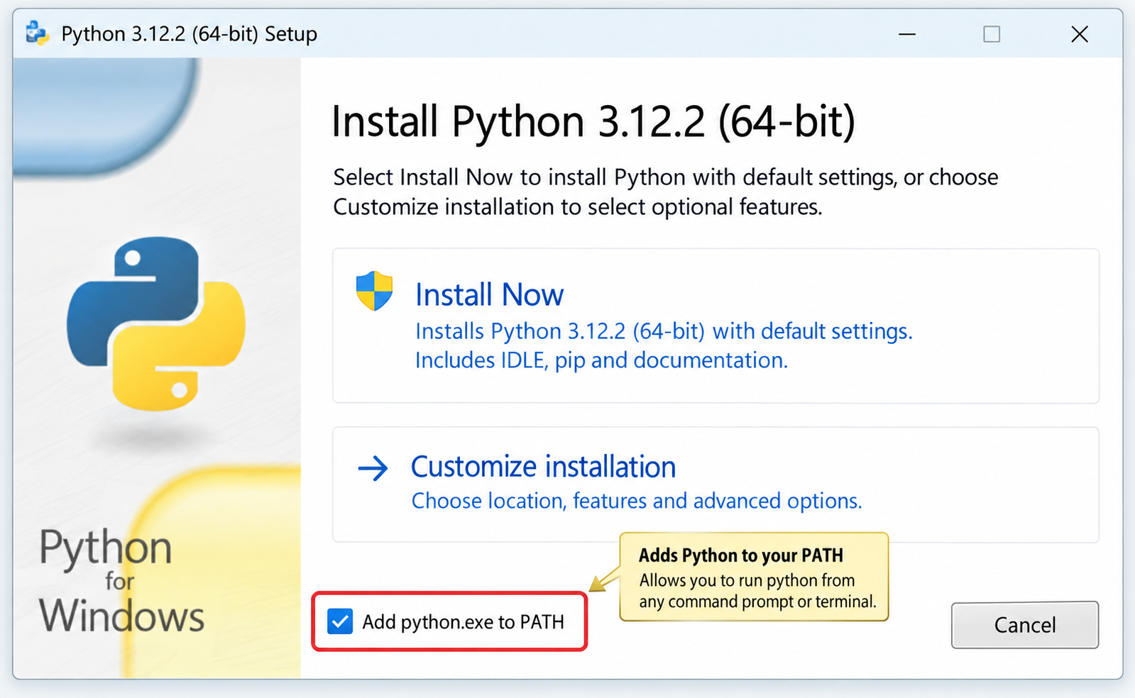 Windows系统Python安装教程:下载、勾选PATH及环境变量配置