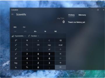 微软Windows 10计算器更新：全面支持三角学、 函数(f)