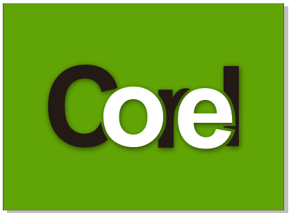 CorelDRAW制作边缘镂空文字效果