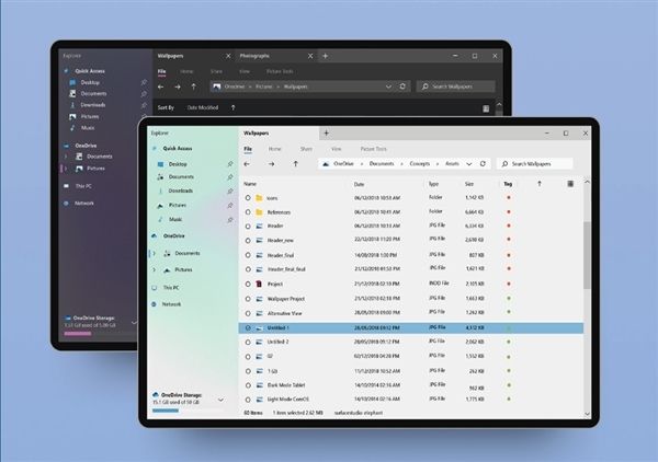 Windows10资源管理全新概念设计：颜值不俗