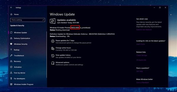 Win10 20H1新版18850推送：更新截图工具 修复BUG