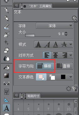 字符方向