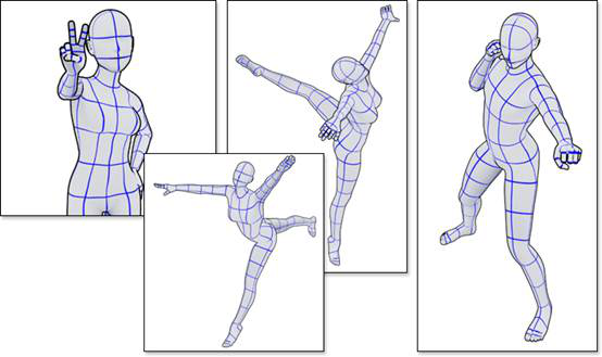 优动漫PAINT中3D素描人偶特征介绍