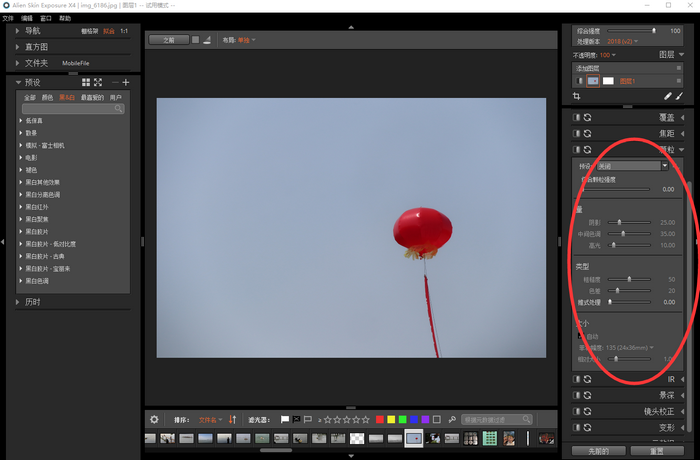 Alien Skin Exposure X4中使用颗粒功能制作胶片质感照片的方法