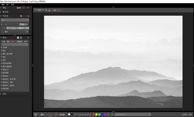 Exposure使用复古效果编辑黑白照的方法教程