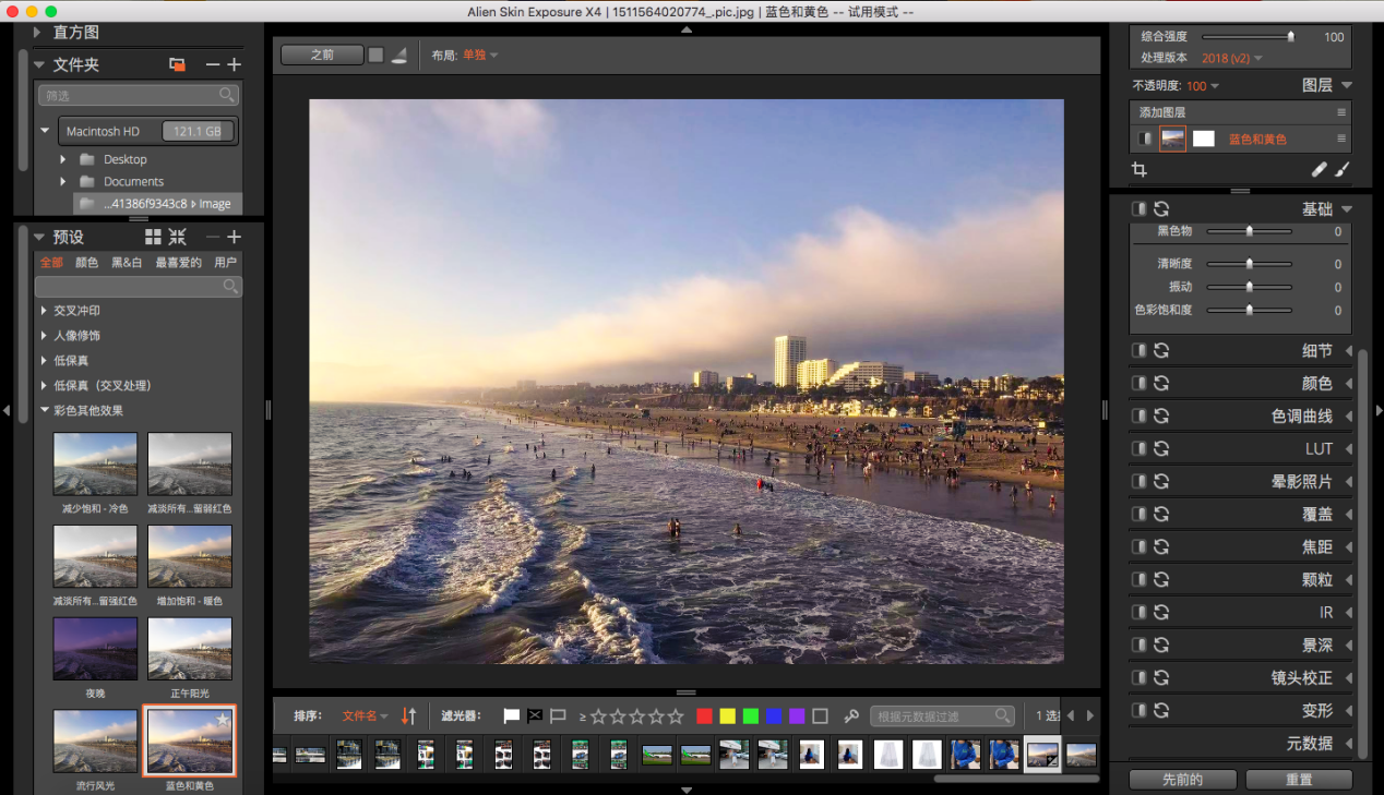 图2 ：Alien Skin Exposure软件预设界面