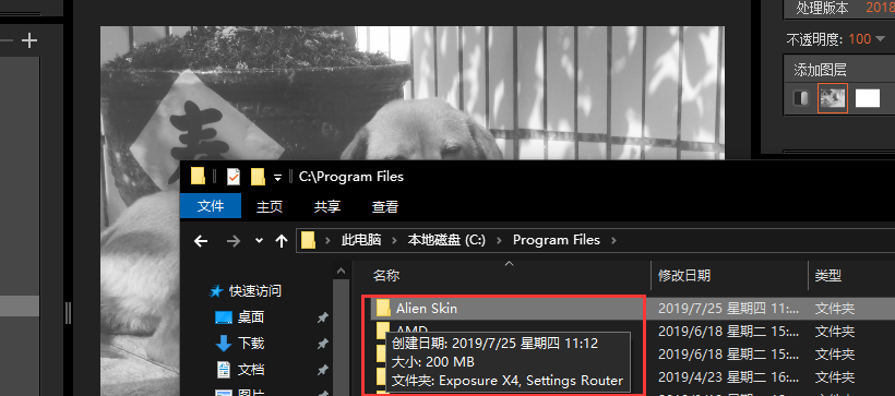 图片5:Alien Skin Exposure的大小