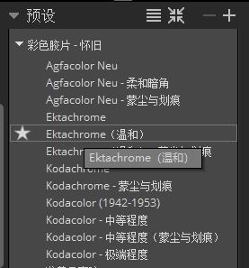 图片4:预设界面的多种渲染选项