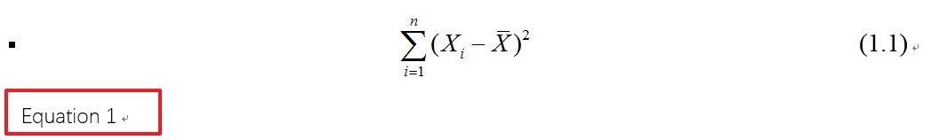 MathType公式后面的Equation隐藏方法
