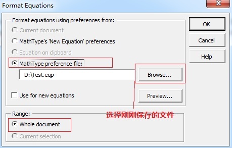 MathType Format&nbsp;Equation
