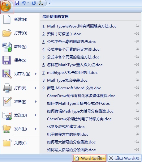 Word 选项