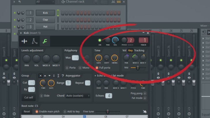 FL Studio通过Key Tracking改善声音的方法