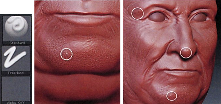 ZBrush皮肤纹理