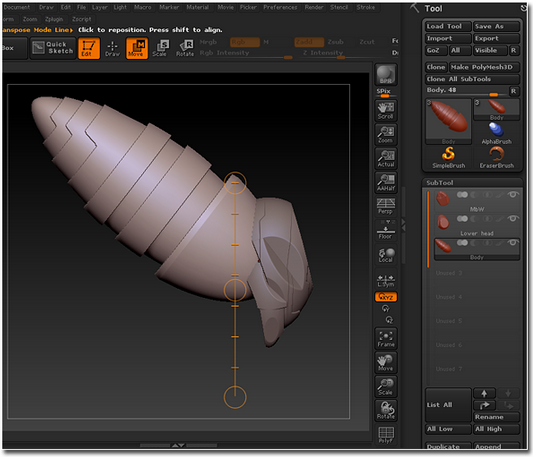 新增Subtool