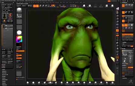 ZBrush中设定模型为Polypainting的方法