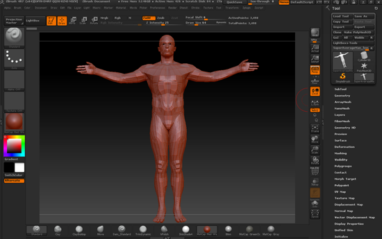ZBrush做浮雕并转出灰度图的方法