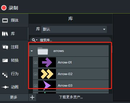 图7：camtasia中新导入的资产
