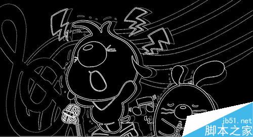 PS怎么将卡通图变成轮廓图