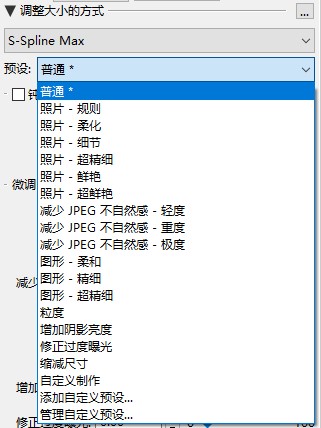 PhotoZoom预设 PhotoZoom预设