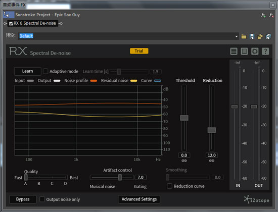 RX 6 Spectral De-noise VST插件 RX 6 Spectral De-noise VST插件