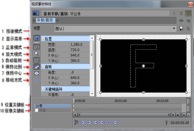 Vegas pro 13调整素材画面的方法