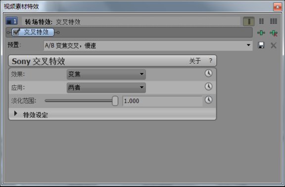 交叉特效窗口