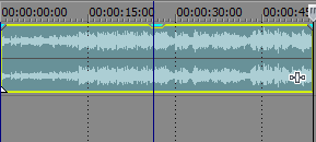 音频素材最小比例显示