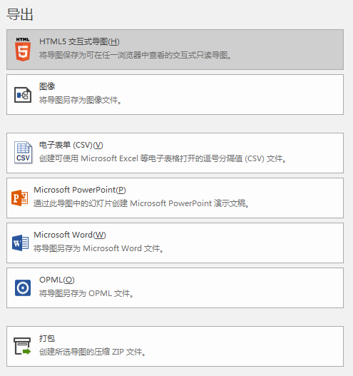 MindManager导出