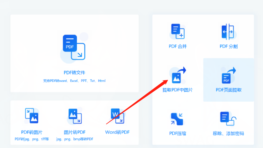 烁光PDF转换器提取PDF文件图片的方法