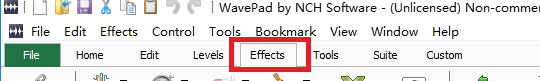 使用WavePad Sound Editor给音频添加回声效果的方法