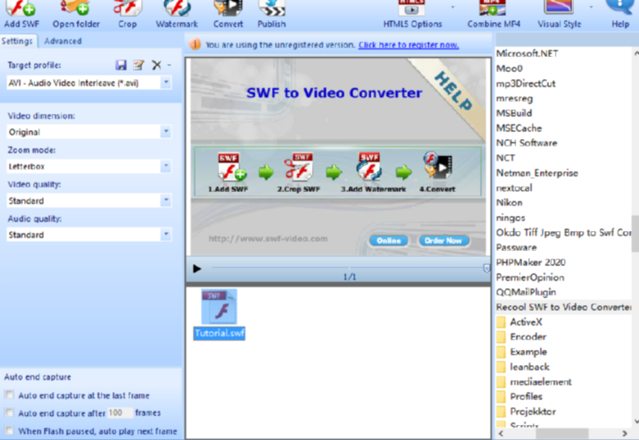 Recool SWF to Video Converter把SWF转换成视频的操作方法