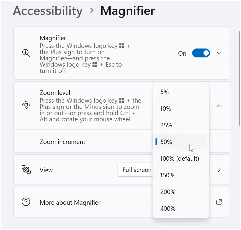 如何在 Windows 11 上使用放大镜工具?