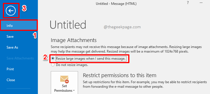 在 MS Outlook 中如何压缩附加图像的大小?