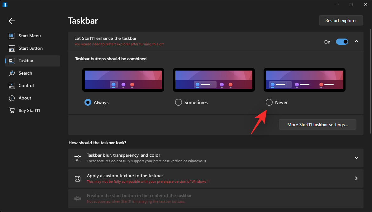 如何取消 Windows 11 任务栏上的图标组合:使用注册表破解和其他两种方法