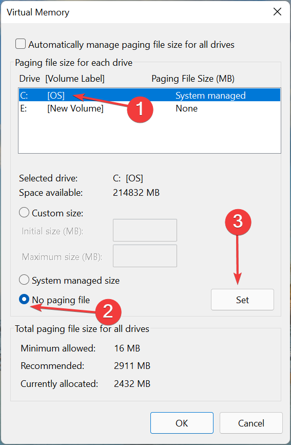如何在 Windows 11 中重置虚拟内存(页面文件)?