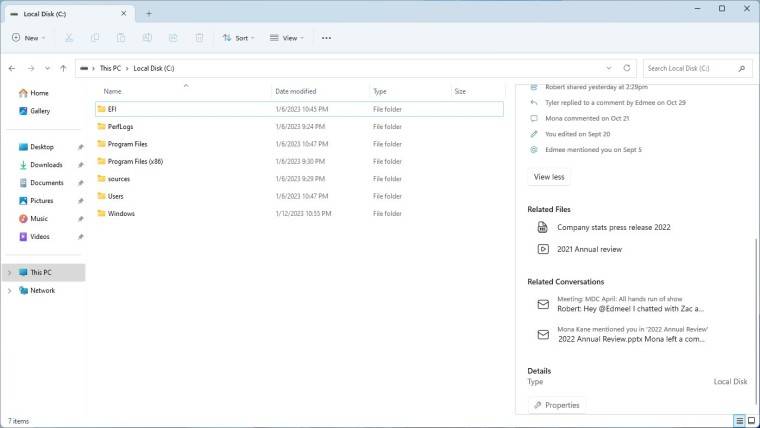 新图像表明即将推出的 Windows 11 文件资源管理器是微软的重大重新设计