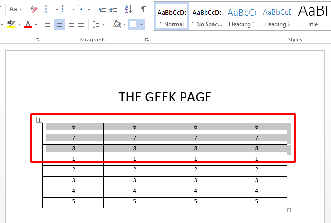 如何在 Microsoft Word 表格中移动行或列位置?