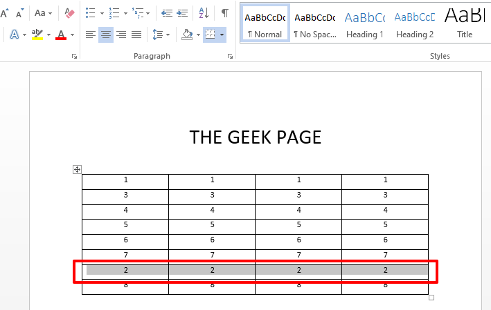如何在 Microsoft Word 表格中移动行或列位置?