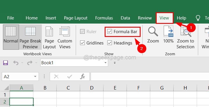 如何在Microsoft Excel中显示或隐藏公式栏?