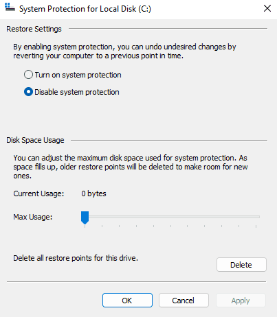 如何检查 Windows 11 设备是否启用了系统还原?