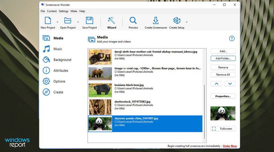 如何在 Windows 上创建自定义的屏幕保护程序文件(.scr)?