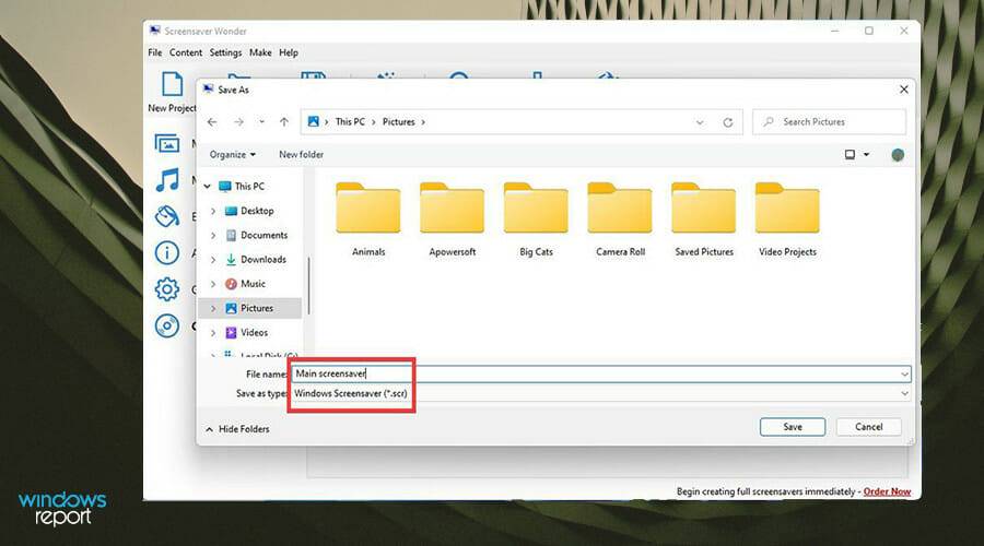 如何在 Windows 上创建自定义的屏幕保护程序文件(.scr)?