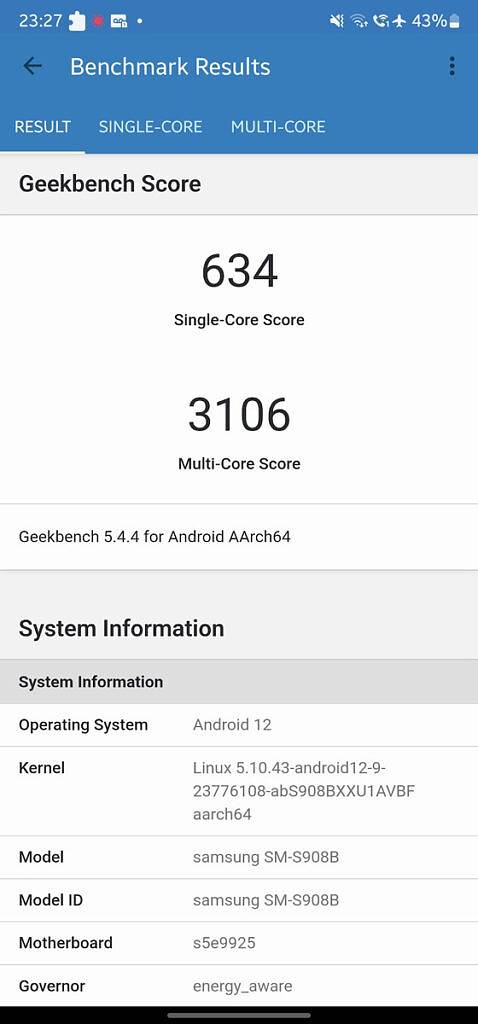 Snapdragon 的优势:三星 Galaxy S22 Ultra 在性能上表现优于Exynos