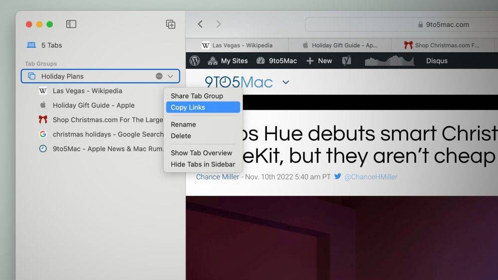 macOS Ventura:如何在 Safari 中使用共享选项卡功能与他人协作?