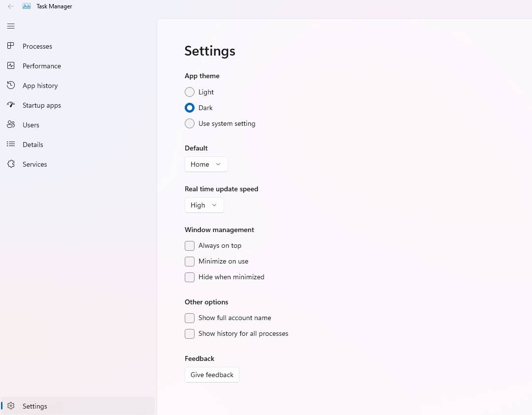 Windows 11 任务管理器的重新设计