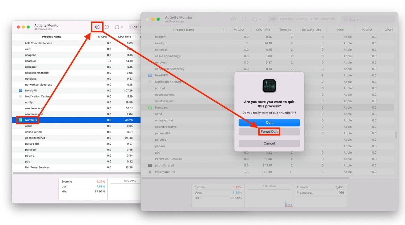 如何在 macOS 中强制退出应用程序？