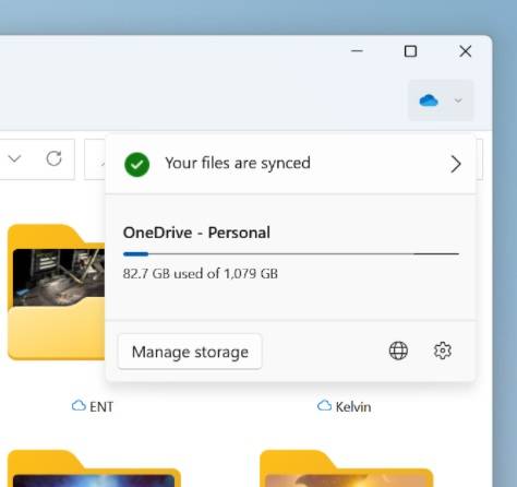 Windows 11的文件资源管理器现在与OneDrive更深入集成的新功能
